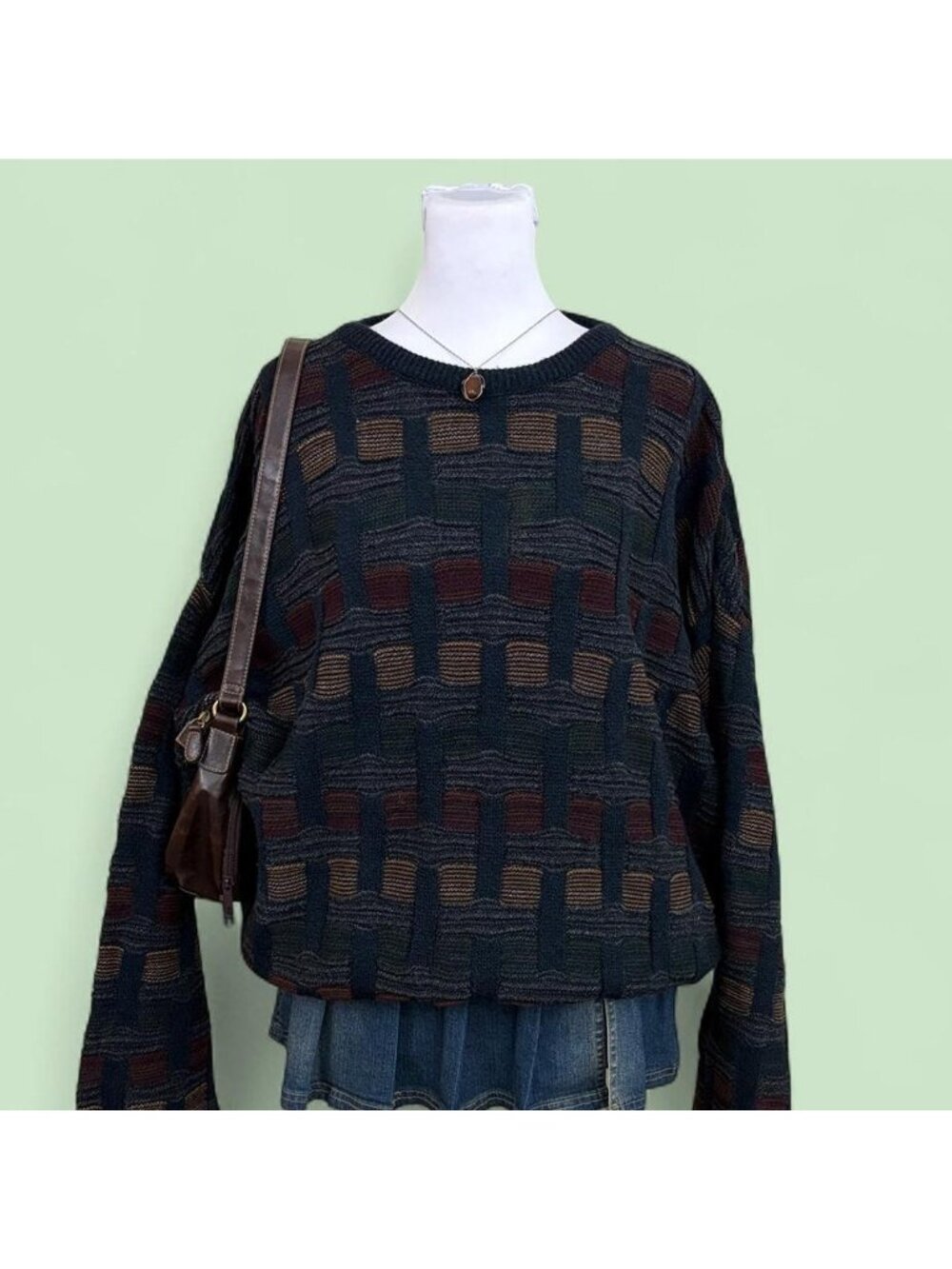 90s striped skater sweater